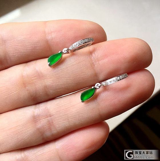【灵玉传说】正阳绿的耳环、戒指_翡翠