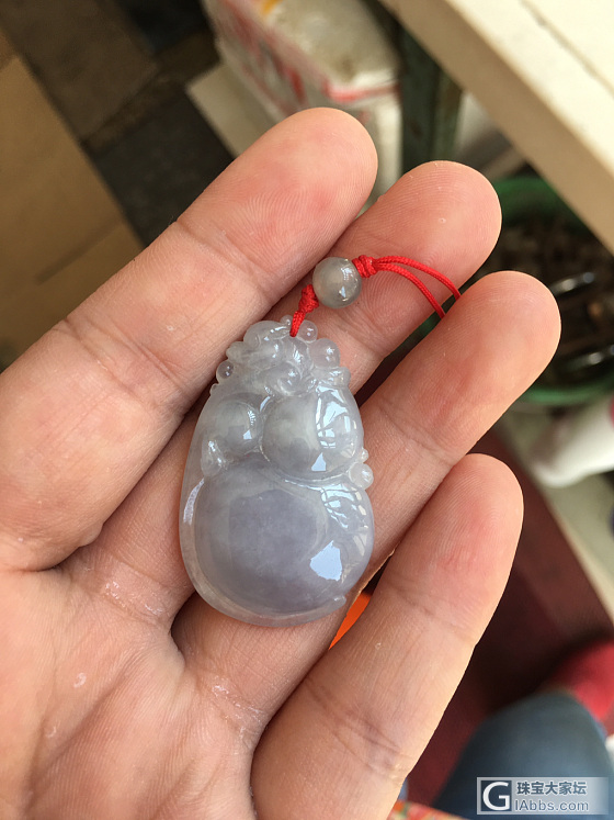 紫色豆种龙珠吊坠大亏转啦！300元！_挂饰翡翠