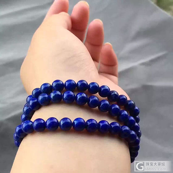 能称得上油亮否？😇_珠串青金石