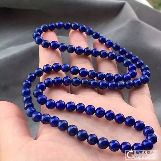 能称得上油亮否？😇_珠串青金石