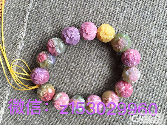 盐源玛瑙牡丹，爆美_珠串玛瑙