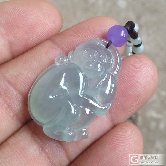 8.19福店6个精品翠，果冻金蟾，平安扣，猴子，福贝，佛，扣_翡翠