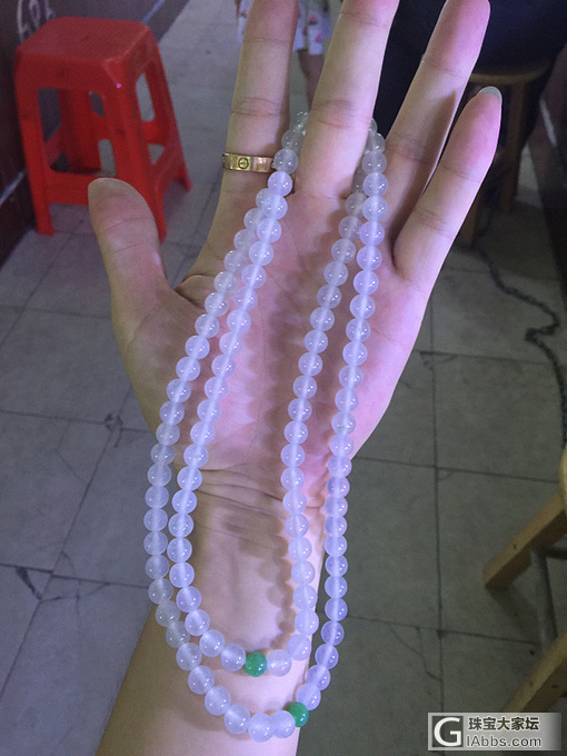 给朋友找的翡翠珠链找到了。开心_珠串翡翠