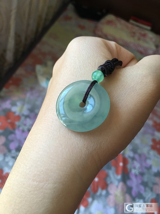 冰种飘花平安扣，很有性价比(已出欣赏)_翡翠