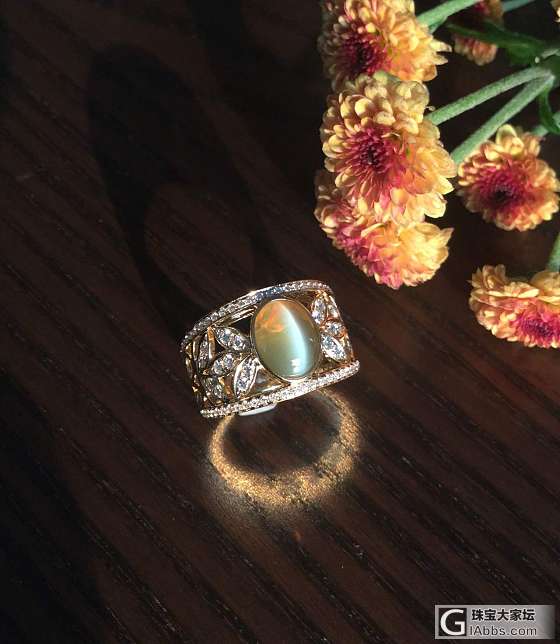 ##中颐旗舰荣誉出品天然金绿猫眼戒指##  3.81ct  EGL证书_戒指猫眼中颐彩色宝石