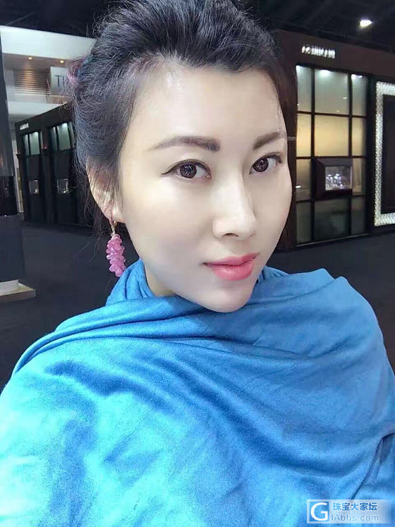 秋天到了，硕果累累_蓝宝石耳坠