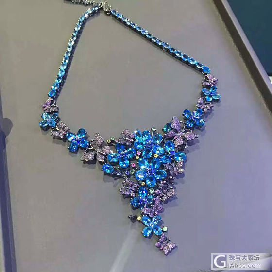 流光溢彩的蓝_刻面宝石彩色宝石项链