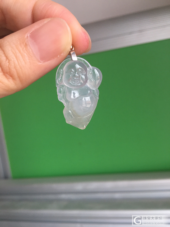 种老起荧光布袋欢喜佛_翡翠