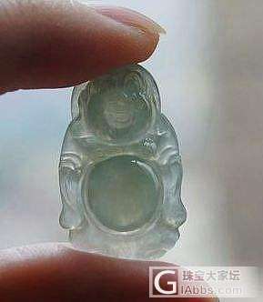 9.9【花好月圆翡翠阁】3尊欢喜可爱翡翠A货小立佛_翡翠