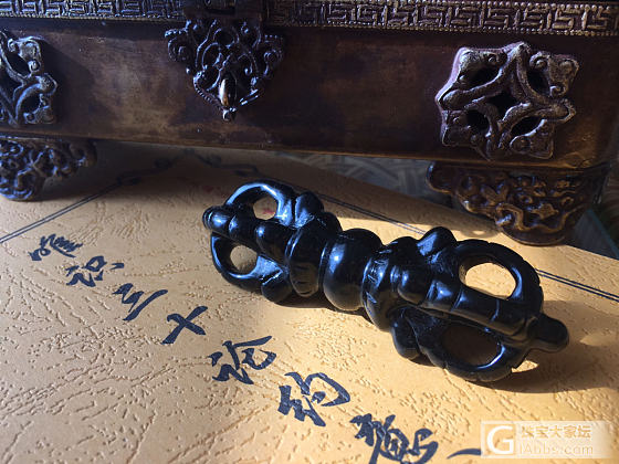手工雕刻的黑曜石金刚杵_宗教类
