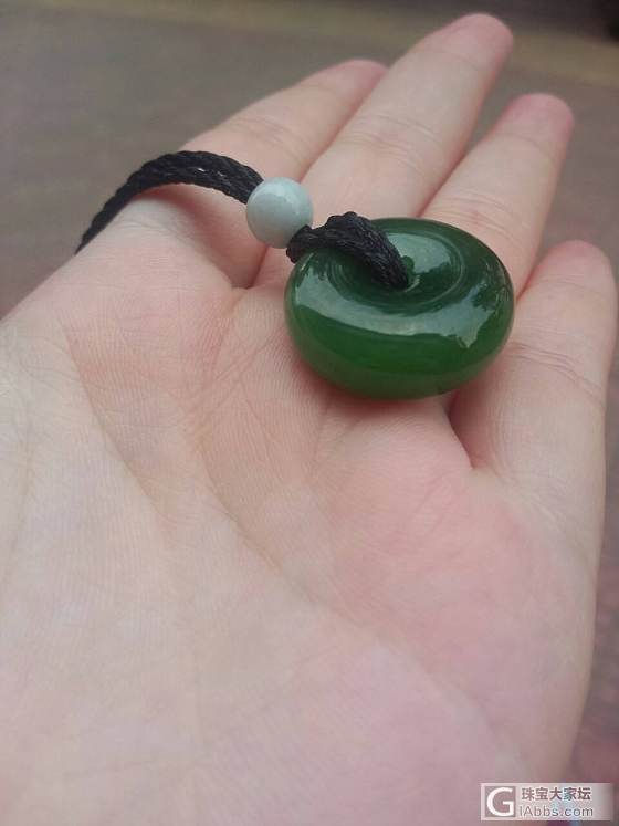 老坑艳丽菠菜绿手链 项链 肥扣_碧玉