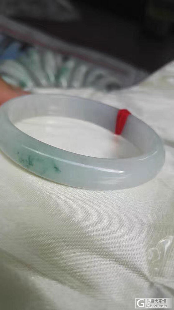 冰飘花贵妃翡翠手镯54.5_手镯翡翠