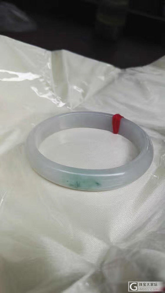 冰飘花贵妃翡翠手镯54.5_手镯翡翠