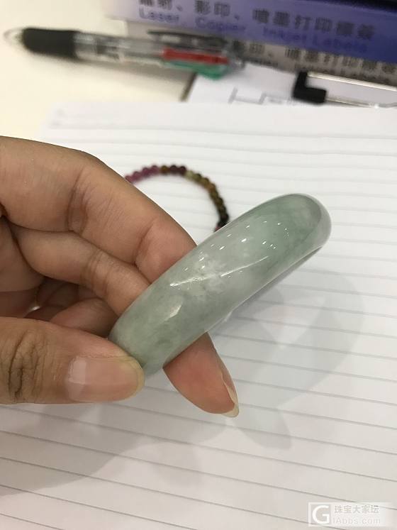 120元转春彩翡翠手镯，手寸52.5_手镯翡翠