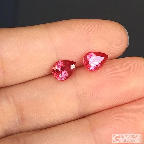 2.04ct 完美配对的尖晶石  耳钉料_镶嵌尖晶石耳钉