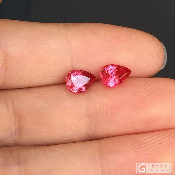 2.04ct 完美配对的尖晶石  耳钉料_镶嵌尖晶石耳钉