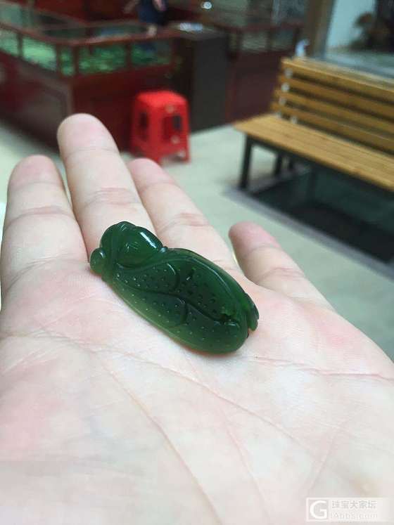 刚收的2样东西，手镯跟蝉_手镯碧玉