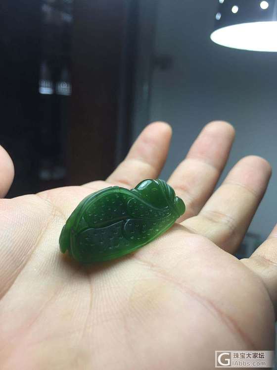 刚收的2样东西，手镯跟蝉_手镯碧玉