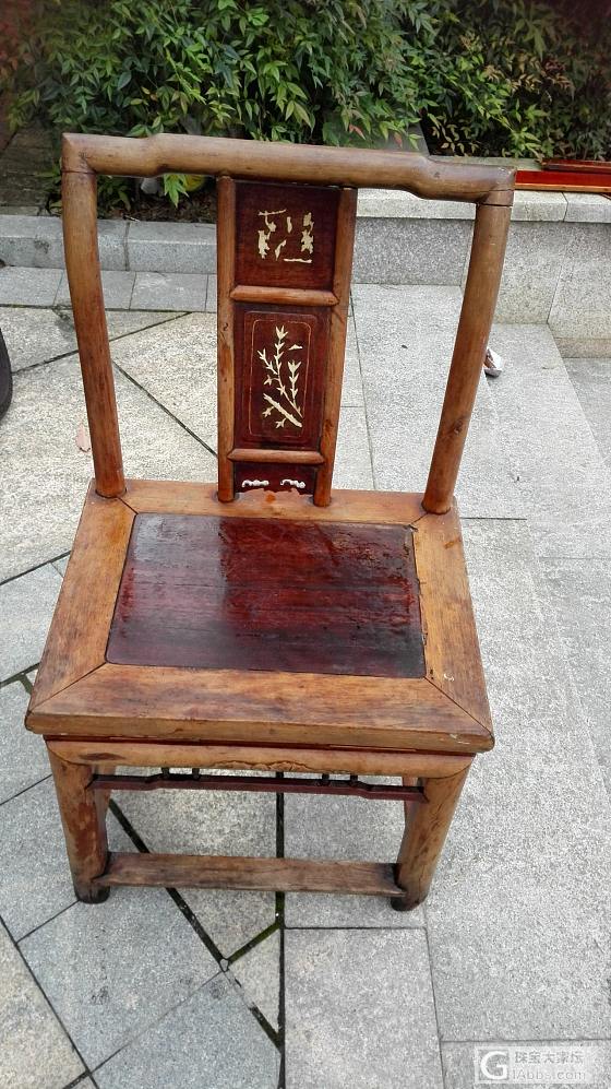 晒一下老木椅及床头图_家具