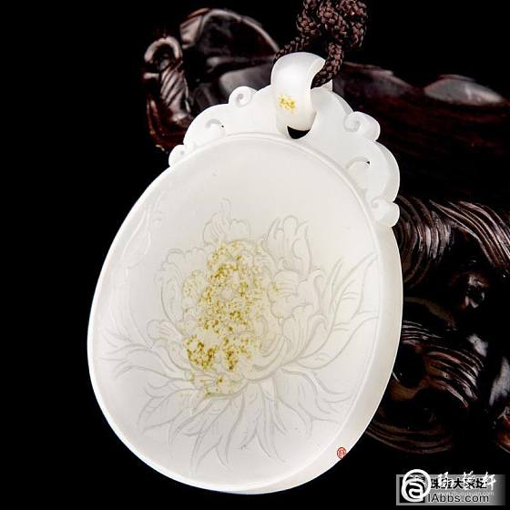 黄皮籽料牡丹牌_牌子和田玉