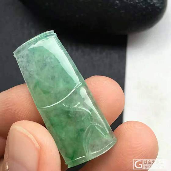 两个竹节，节节高_挂件翡翠