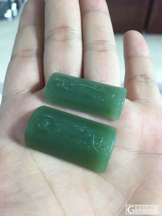今天收的2个小鸭蛋青悟道_玉髓玛瑙