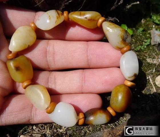 新疆和田籽料原籽手串 1_玉石