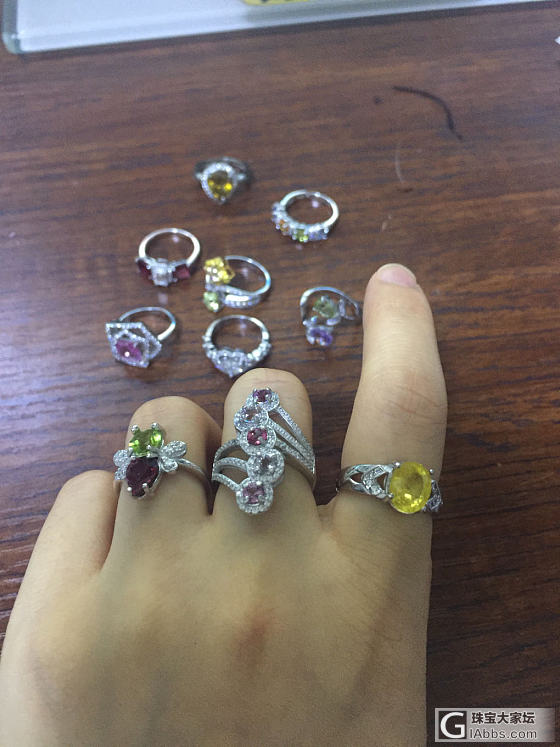 戒指💍，全是我自己的！_刻面宝石戒指