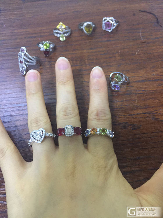 戒指💍，全是我自己的！_刻面宝石戒指