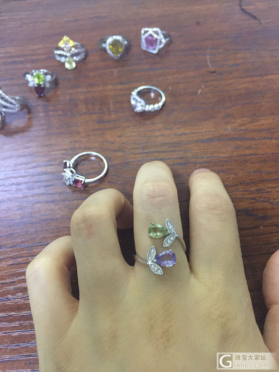戒指💍，全是我自己的！_刻面宝石戒指