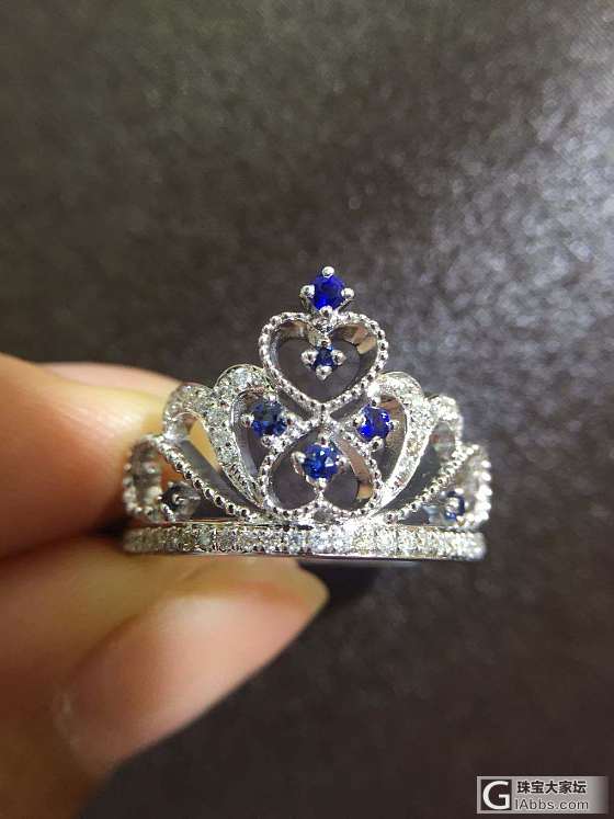 蓝宝👑戒指，9k金➕钻，市场推广，活动成本价出，可以免费更改戒圈，免费刻字，如果..._戒指蓝宝石