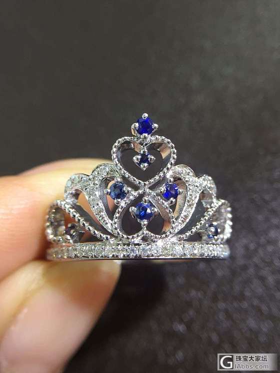 蓝宝👑戒指，9k金➕钻，市场推广，活动成本价出，可以免费更改戒圈，免费刻字，如果..._戒指蓝宝石