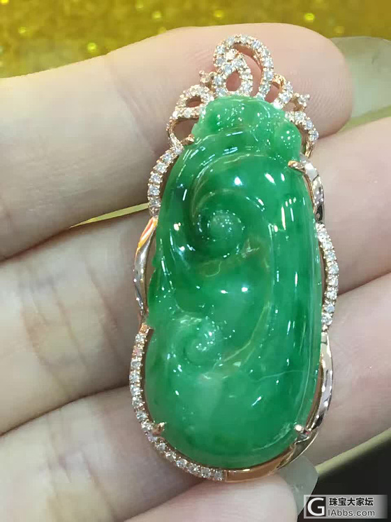 镶嵌好的，仅供欣赏[调皮][调皮]_翡翠
