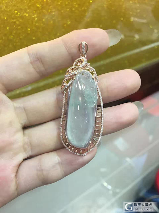 镶嵌好的，仅供欣赏[调皮][调皮]_翡翠
