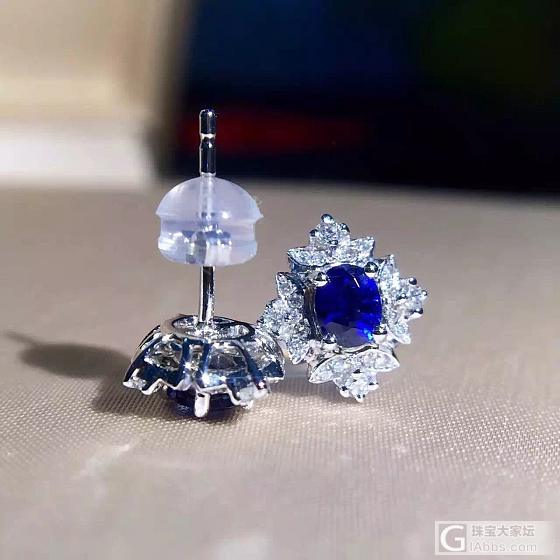 双十一优惠特价成品_蓝宝石耳钉