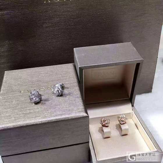 伯爵玫瑰花钻石耳钉_钻石