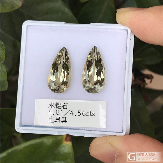 稀少宝石 变色水铝石 一对_水铝石刻面宝石