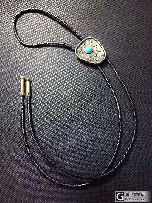 自己设计的Bolo Tie 原矿云盖寺+925银+K18_挂件