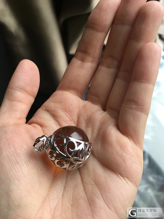 缅甸金棕珀 ，琥珀大珠，直径22_琥珀