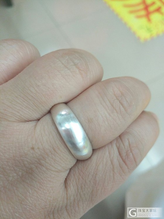 上班无聊中，拍拍我奶白奶白的戒指_戒指银