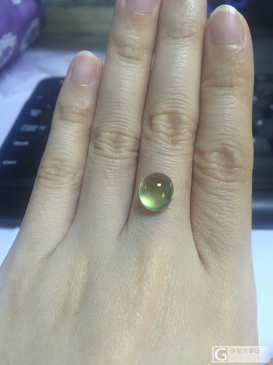 刚到的葡萄，求问大家意见留不留_葡萄石戒指蛋面