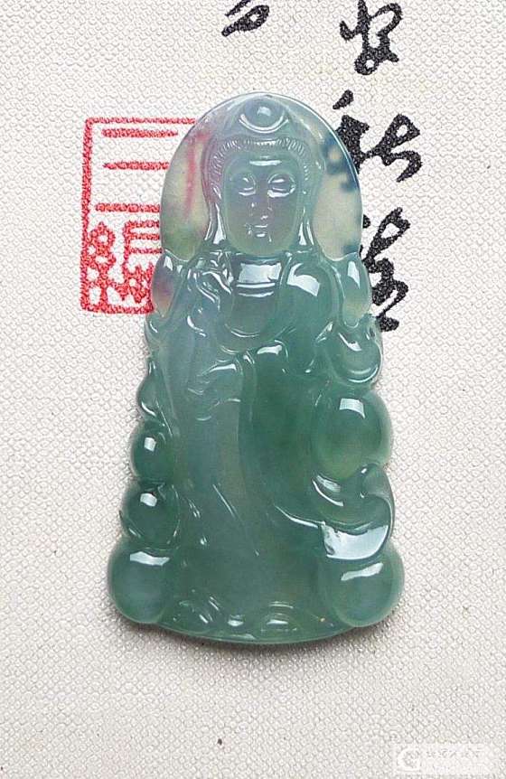 新货翡翠观音玉坠大家短个价_挂件翡翠