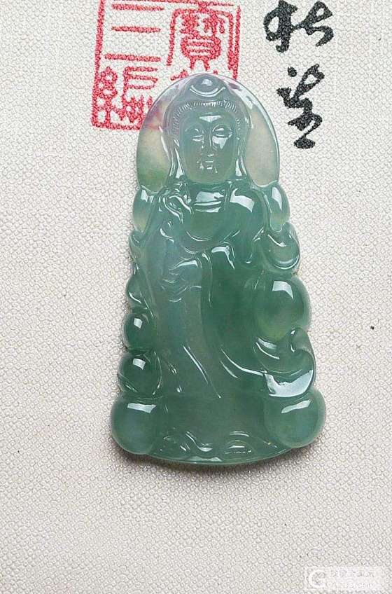 新货翡翠观音玉坠大家短个价_挂件翡翠