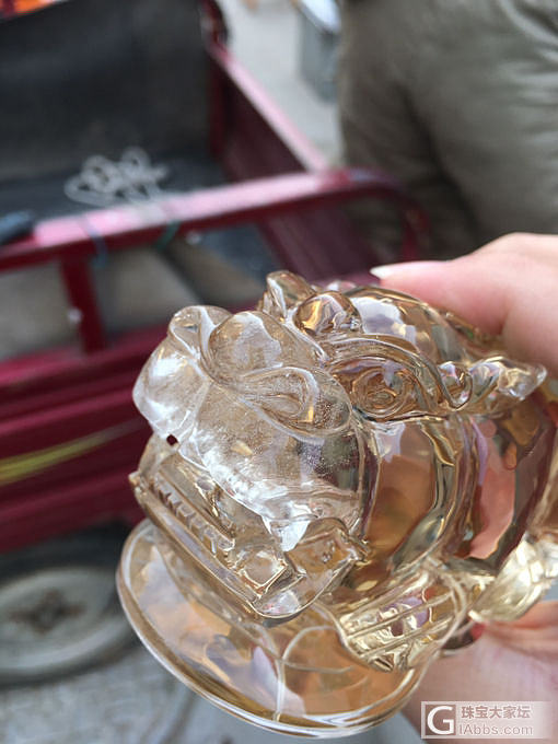 天然黄水晶貔貅！天然不加色_黄水晶