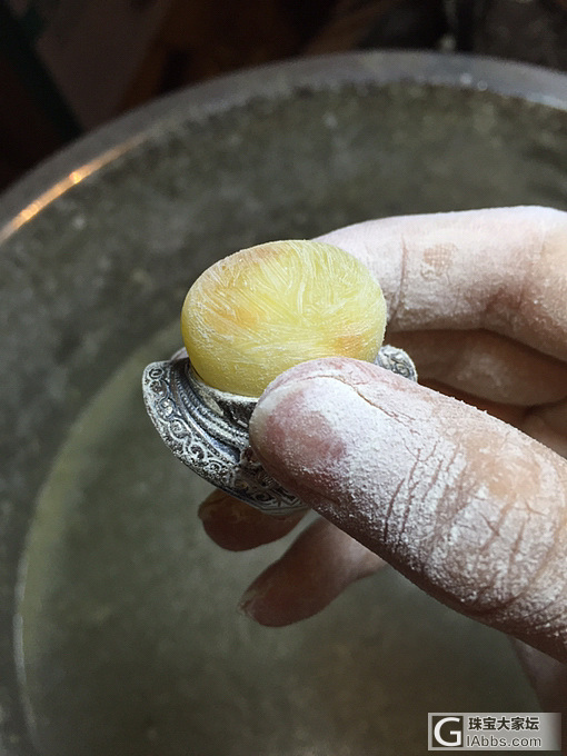 DIY 蜜蜡戒指 制作过程_蜜蜡打磨戒指