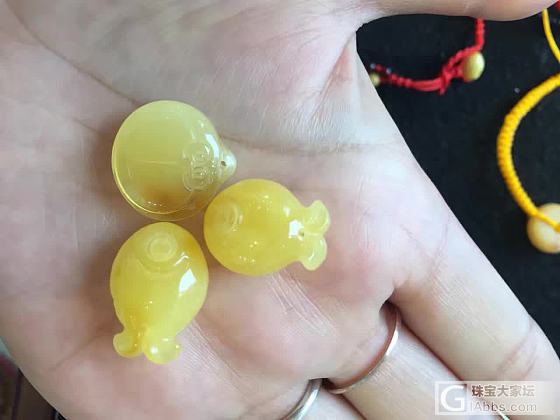 一波琥珀蜜蜡精工小件，萌萌哒！_琥珀蜜蜡
