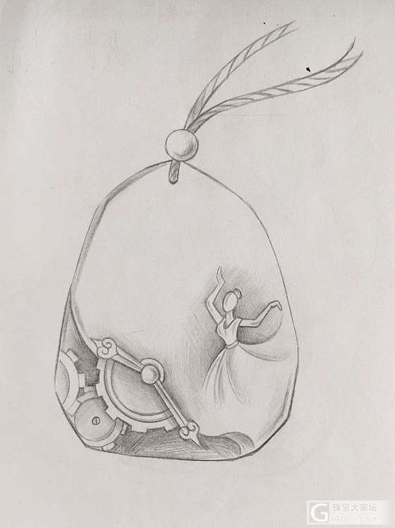 主题：时光精灵_吊坠设计