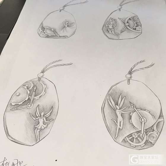 主题：时光精灵_吊坠设计