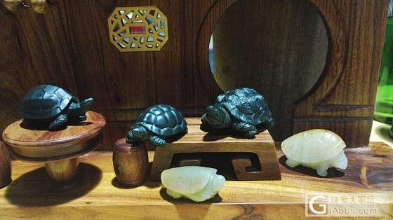 哥哥送我一块黑青料子，送去雕龟了，期待成品。大家喜欢哪款？_和田玉