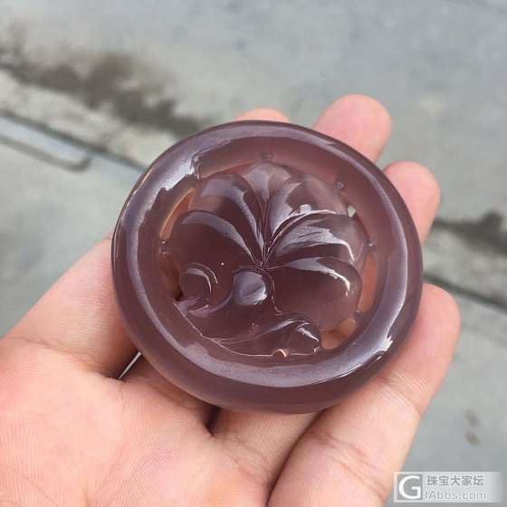 巴西帝王紫雕花手镯_挂件玉髓